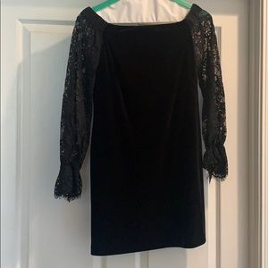 Velvet & lace dress